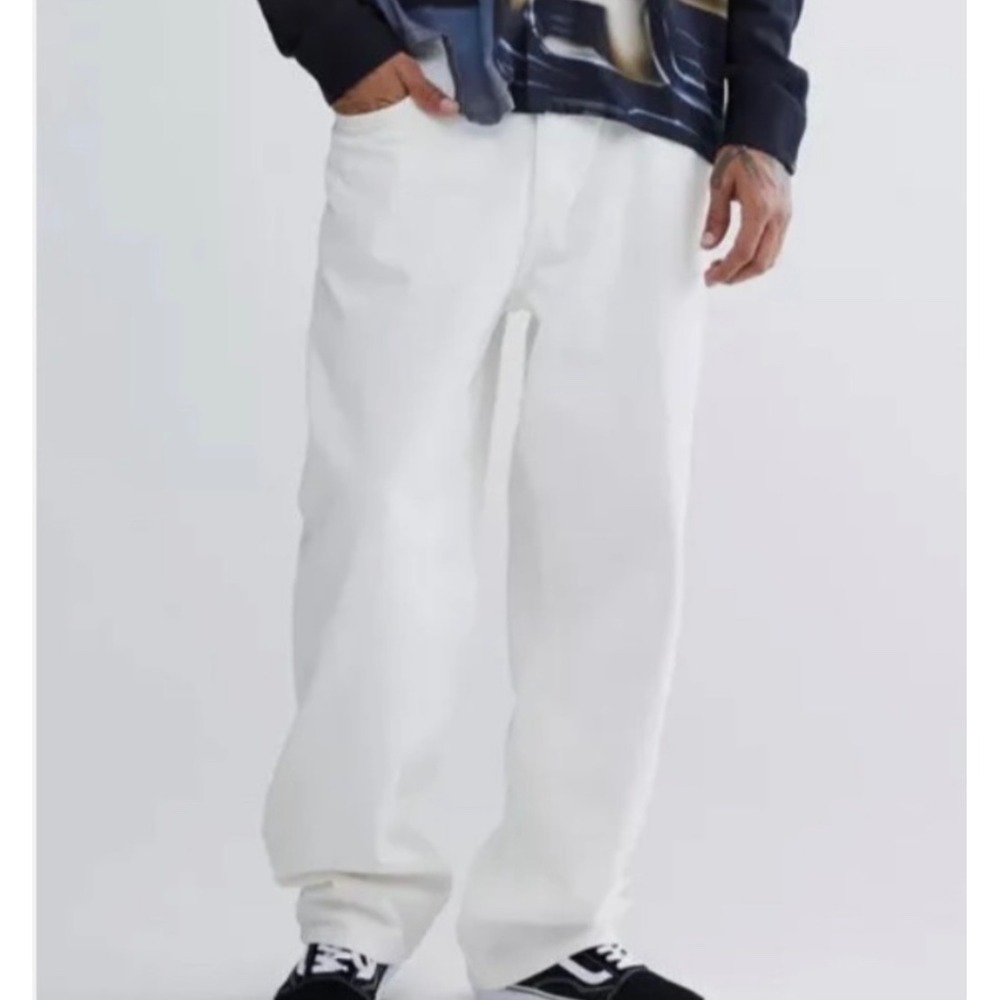 New BDG Urban Outfitters Skate Fit Jeans White 90s Mens Size 32/30‎ Denim Cotton